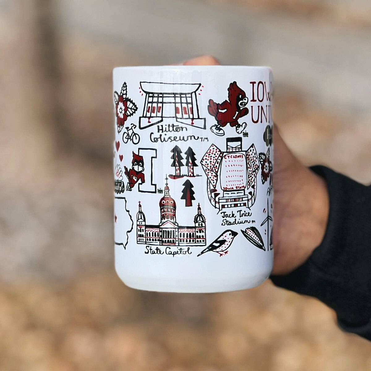 Julia Gash Illustrated Iowa State University Mug (15 oz.)